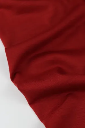 Ruby Red Kerry 100% Superwash Wool Jersey Knit | By The Half Yard
