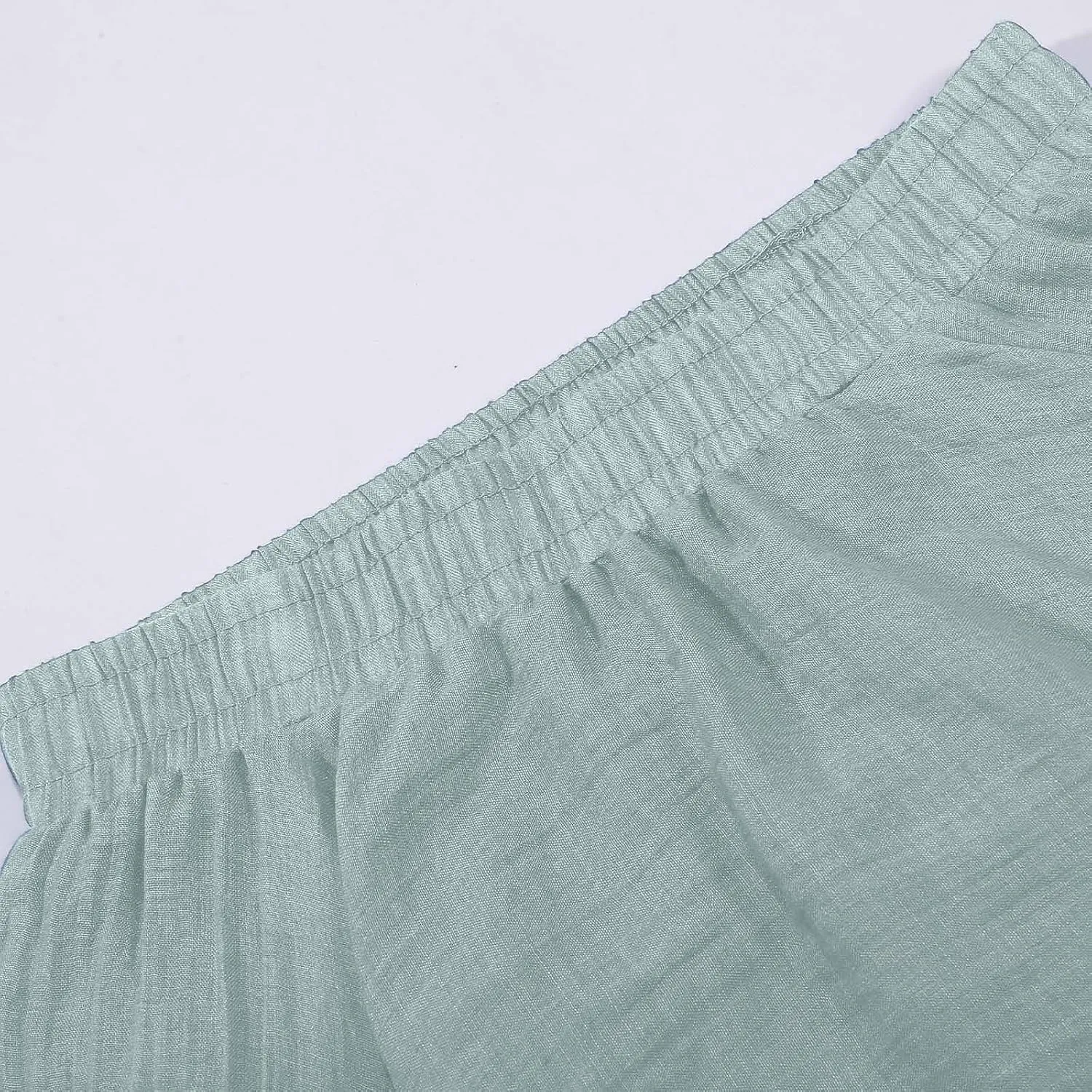 Ruffle Skirt Trendy Flared High Elastic Waist Solid Loose Pleated Long Skirts for Women Summer Vacation Clothes