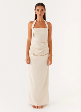 Rumour Has It Maxi Dress - Oatmeal Rumour Has It Maxi Dress - Oatmeal