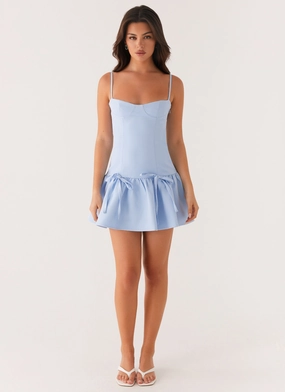 Running Late Mini Dress - Blue Running Late Mini Dress - Blue