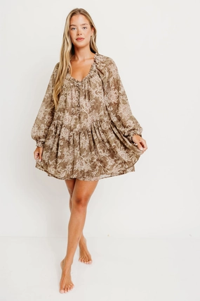 Rylon Romper in Olive Brown Rylon Romper in Olive Brown