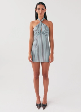 Sabine Linen Mini Dress - Coastal Stripe Sabine Linen Mini Dress - Coastal Stripe