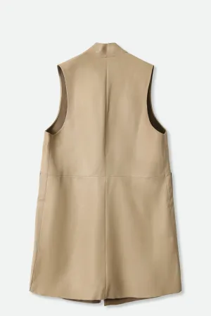 SAFA LONG VEST WITH POCKETS IN ITALIAN LEATHER SAFA LONG VEST WITH POCKETS IN ITALIAN LEATHER