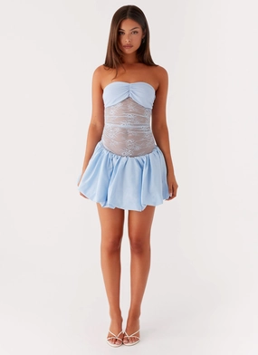 Safina Bubble Mini Dress - Blue Safina Bubble Mini Dress - Blue