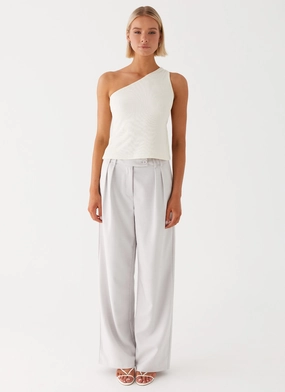 Safiya One Shoulder Top - White Safiya One Shoulder Top - White
