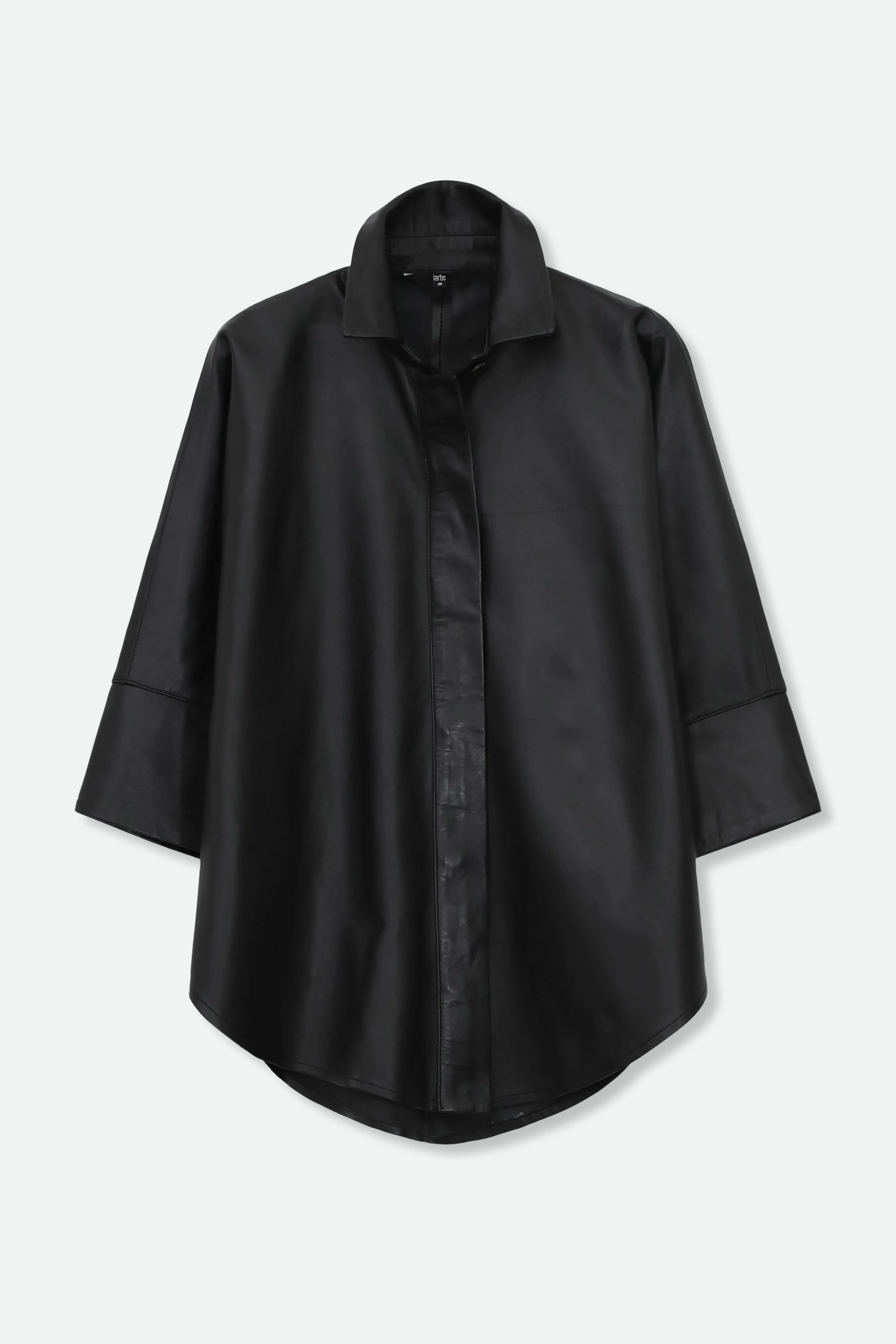 SAHANA DOLMAN LEATHER JACKET IN BLACK