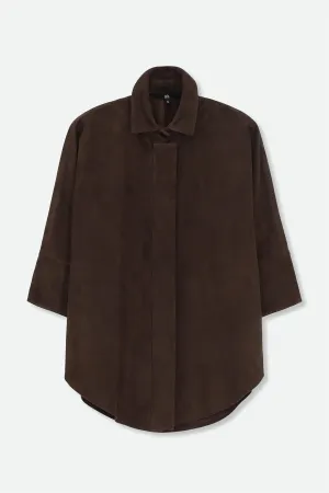 SAHANA DOLMAN SUEDE IN DARK CHOCOLATE SUEDE SAHANA DOLMAN SUEDE IN DARK CHOCOLATE SUEDE