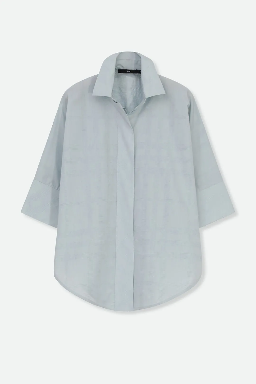 SAHANA IN ITALIAN COTTON LIGHT POPLIN CELADON CHECK