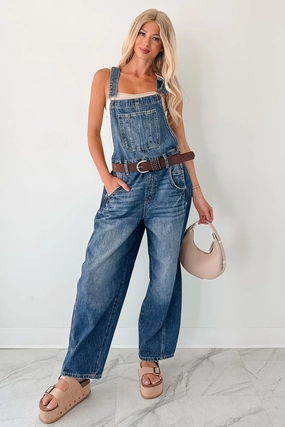 Said & Done Cello Barrel Denim Overalls (Medium) Said & Done Cello Barrel Denim Overalls (Medium)