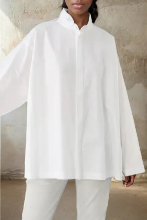 SAIGE OVERSIZE SHIRT IN ITALIAN COTTON POPLIN SAIGE OVERSIZE SHIRT IN ITALIAN COTTON POPLIN