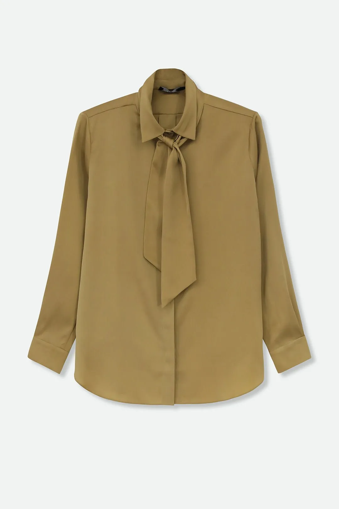 SAINT SHIRT WITH TIE IN SILK CHARMEUSE
