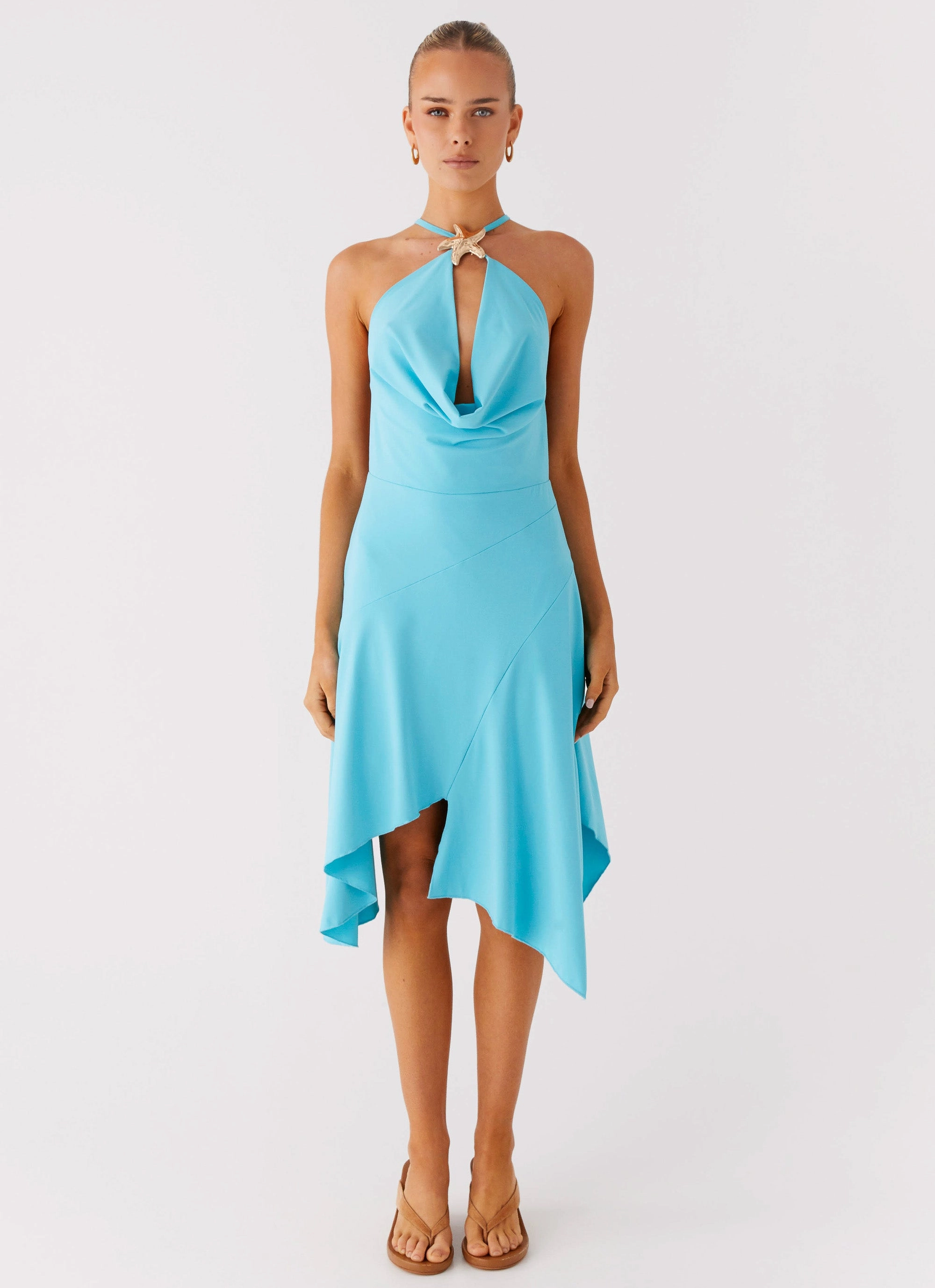 Salt Kiss Midi Dress - Turquoise