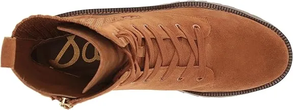 Sam Edelman Evina Frontier Brown Lace Up Rounded Toe Chunky Heeled Ankle Boots