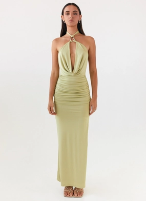 Samara Halterneck Maxi Dress - Sage Samara Halterneck Maxi Dress - Sage
