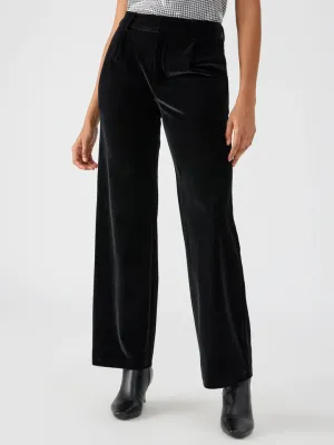 Sanctuary Faye Semi High Rise Velvet Trouser Pant Black Sanctuary Faye Semi High Rise Velvet Trouser Pant Black