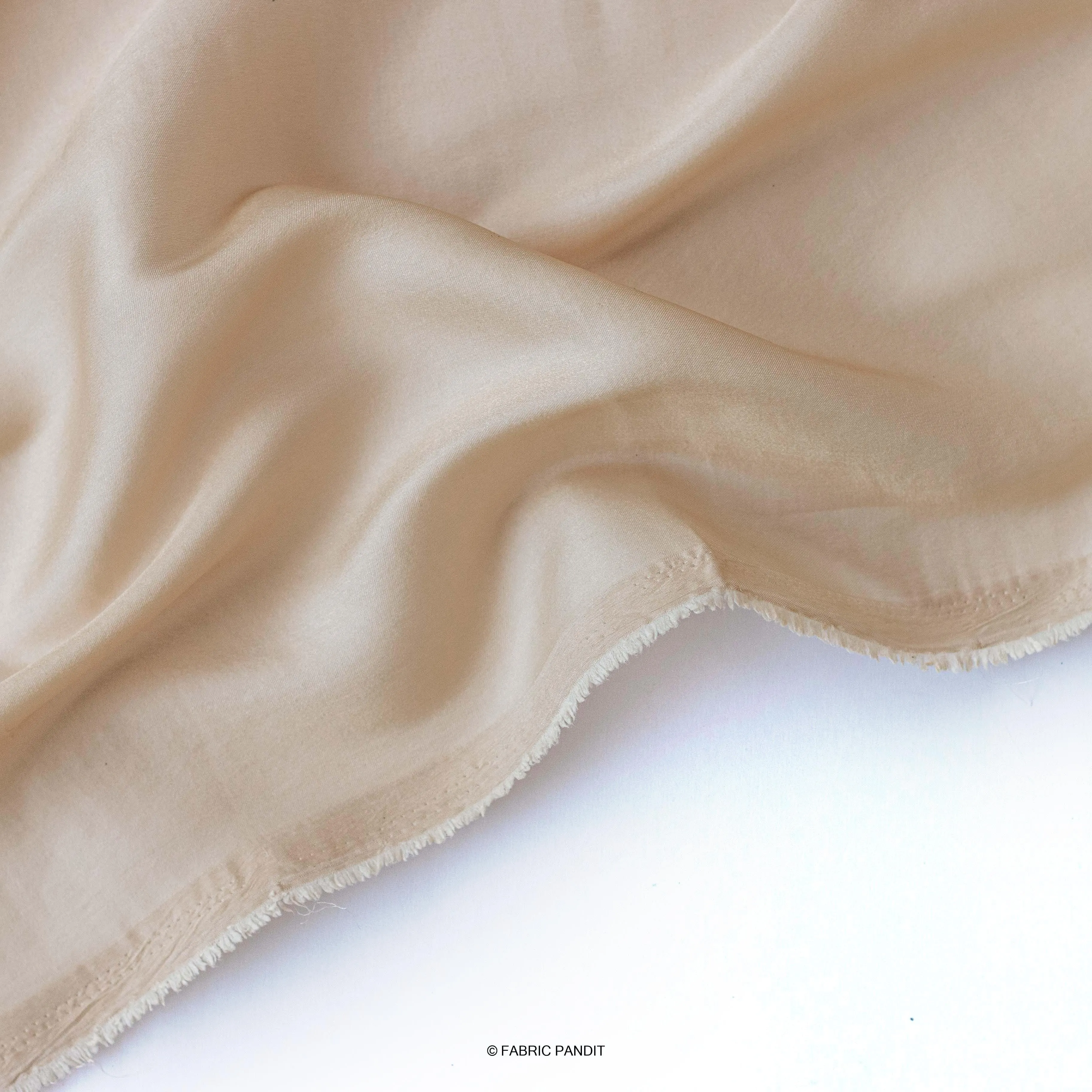 Sand Brown Plain Premium Tussar Silk Fabric (44 Inches)