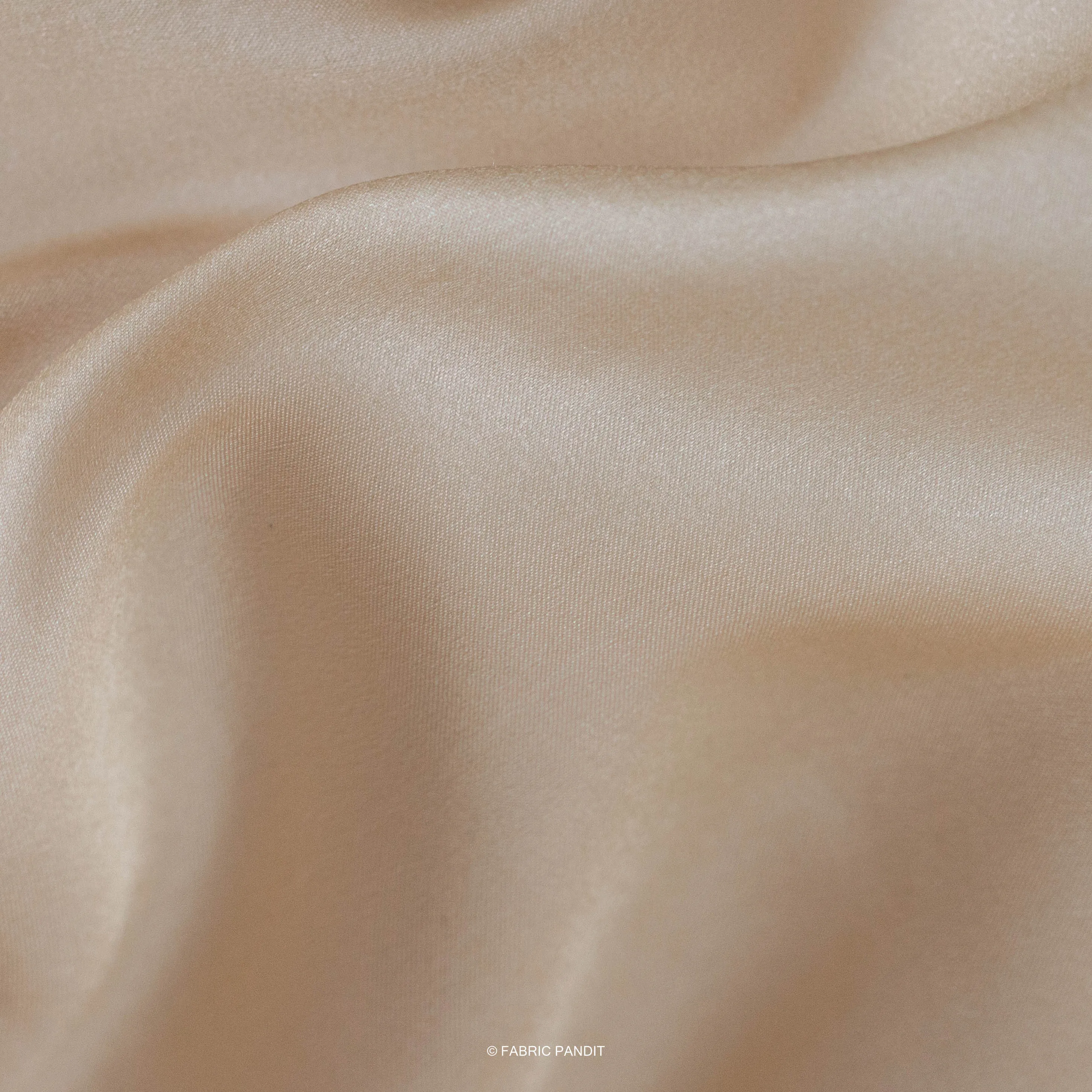 Sand Brown Plain Premium Tussar Silk Fabric (44 Inches)