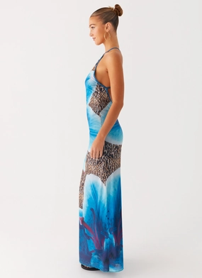 Sandy Siren Maxi Dress - Cheetah Floral Sandy Siren Maxi Dress - Cheetah Floral