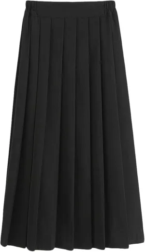 SANGTREE Women's Uniform A-line Long Pleated Skirts