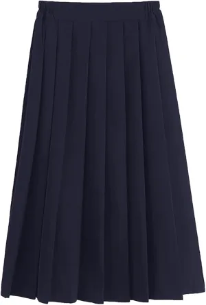 SANGTREE Women's Uniform A-line Long Pleated Skirts