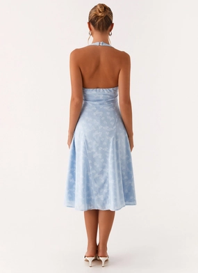 Sashi Halterneck Midi Dress - Pale Blue Sashi Halterneck Midi Dress - Pale Blue