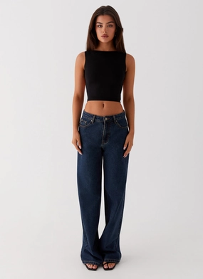 Saskie Crop Top - Black Saskie Crop Top - Black