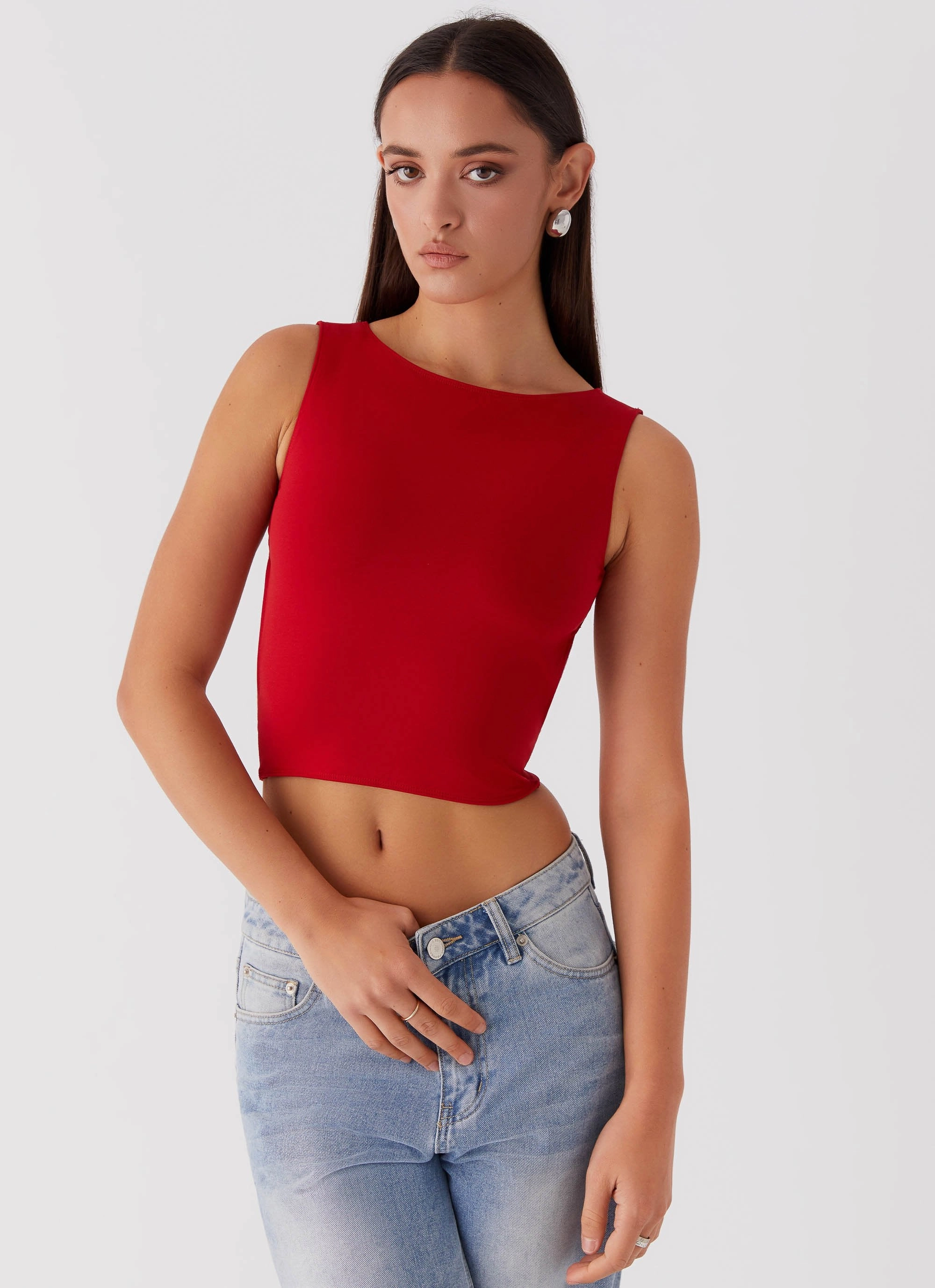 Saskie Tie Top - Ruby Red