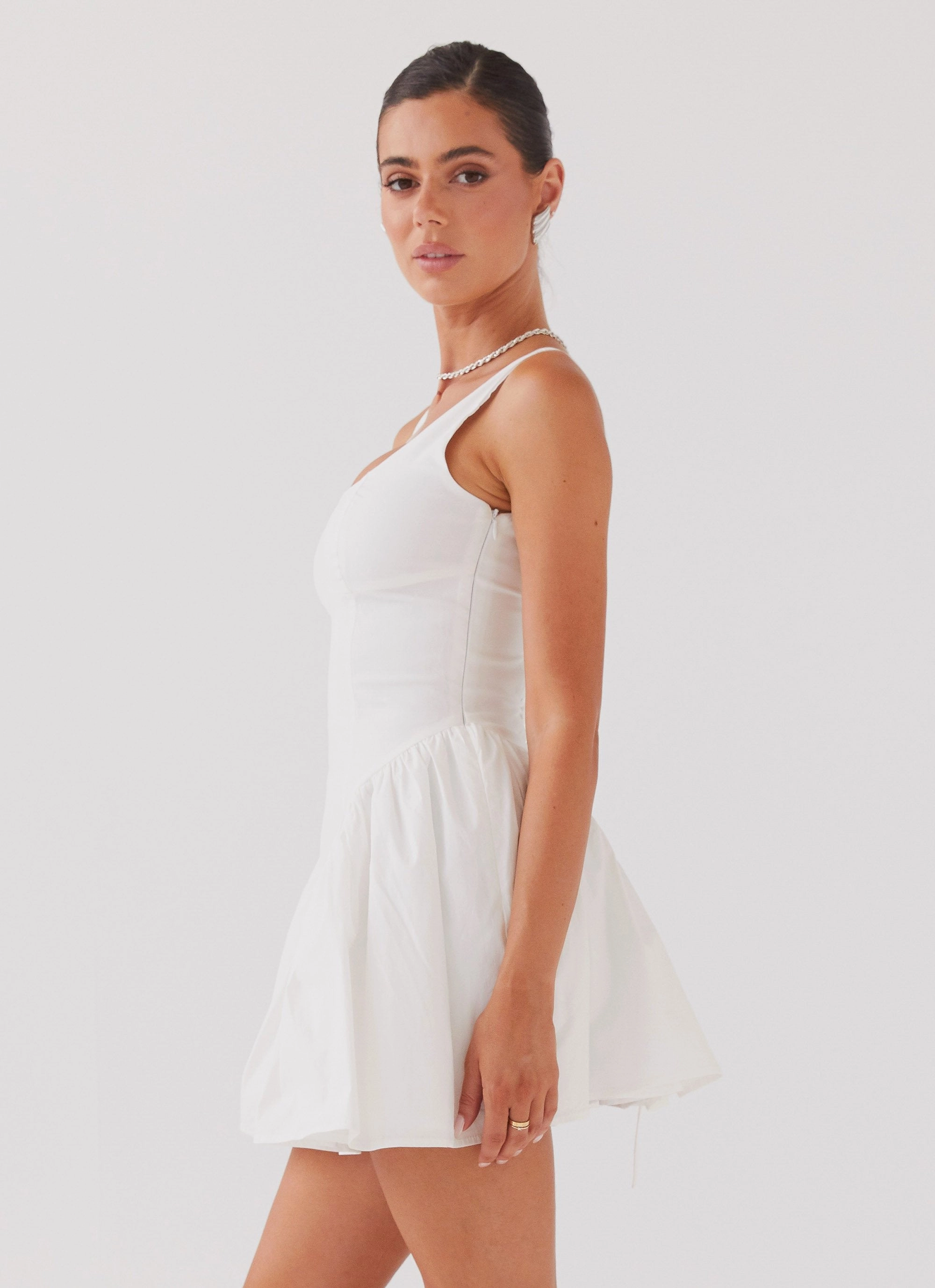 Sassy Soiree Corset Mini Dress - White