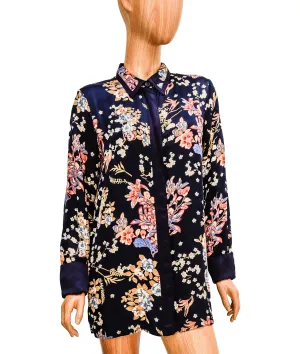 Satin Button Up with Masked Buttons