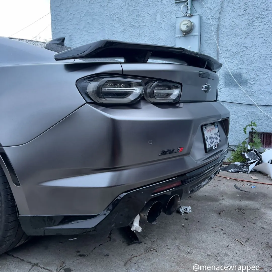 Satin Chrome AMG Gray Car Wrap