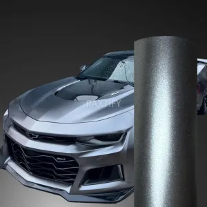 Satin Chrome AMG Gray Car Wrap
