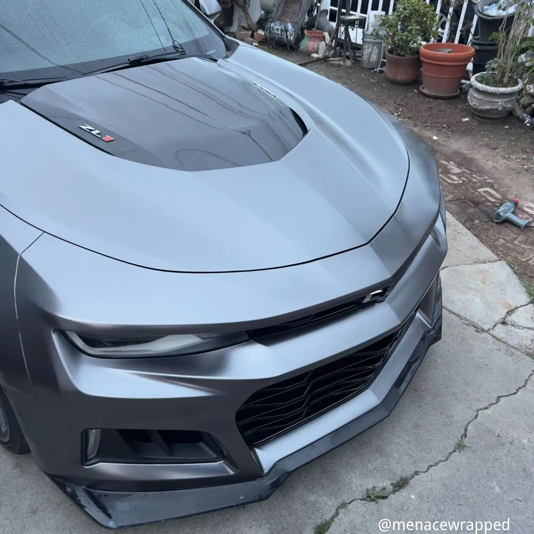 Satin Chrome AMG Gray Car Wrap