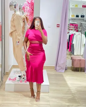 Satin Midi Skirts