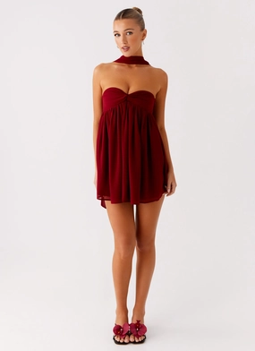 Saturn Mini Dress - Maroon Saturn Mini Dress - Maroon