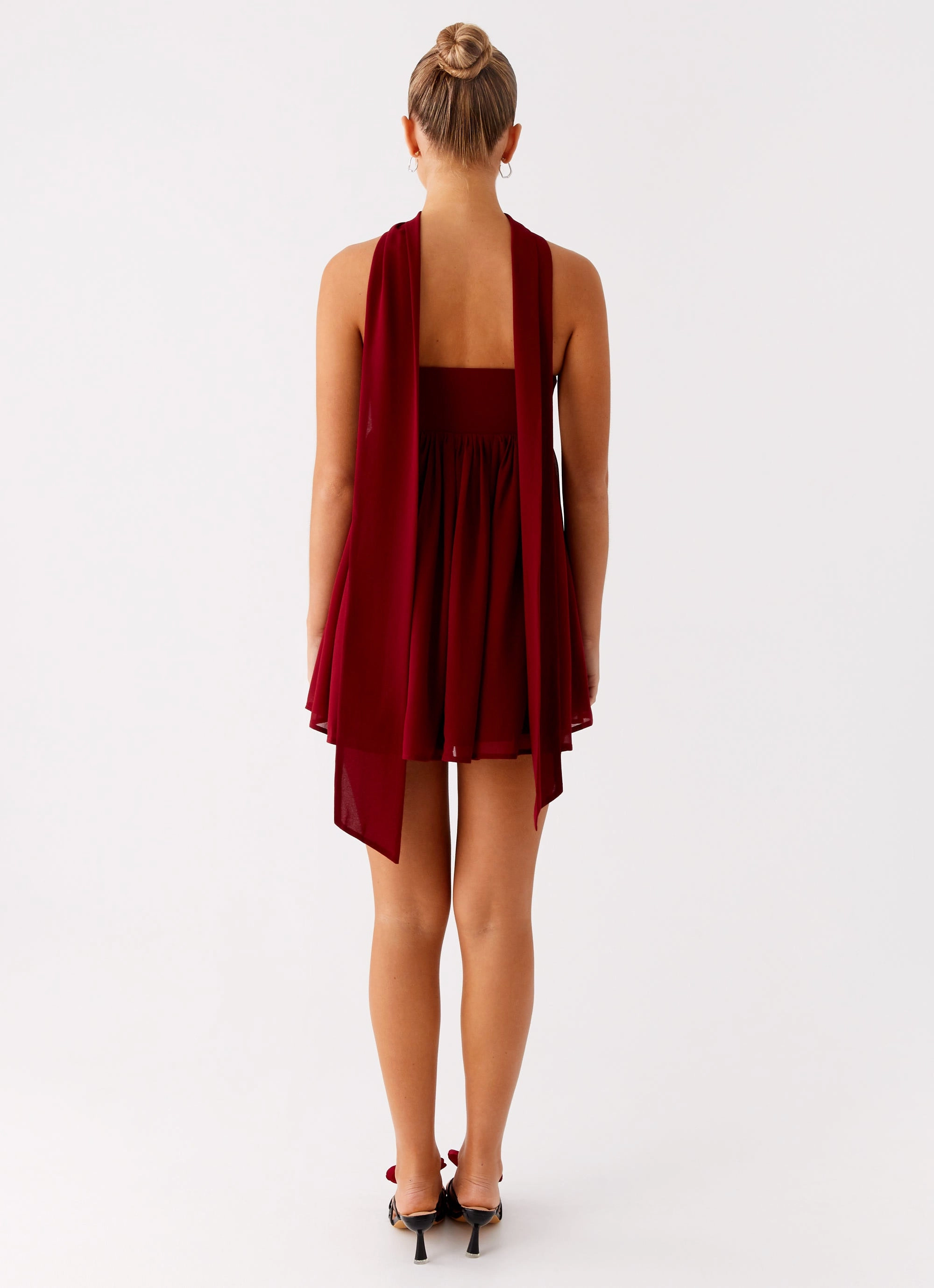 Saturn Mini Dress - Maroon