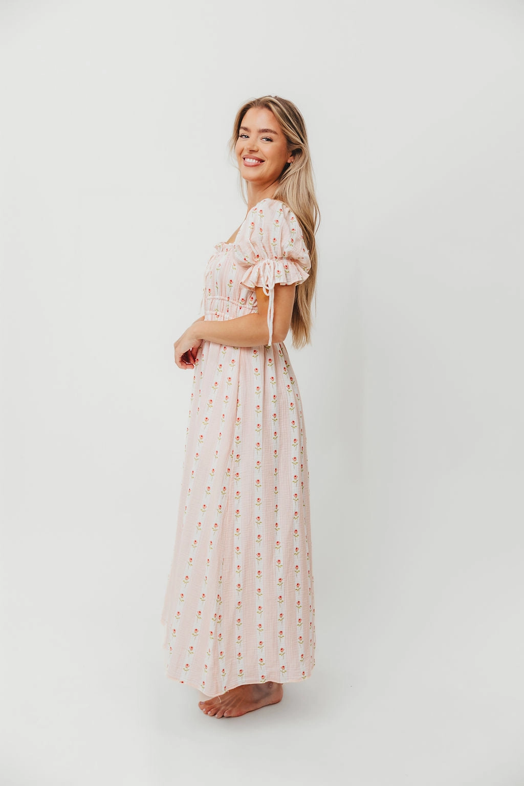 Savanna Steppe 100% Cotton Dress in Pink Rose - Bump Friendly & Inclusive Sizing