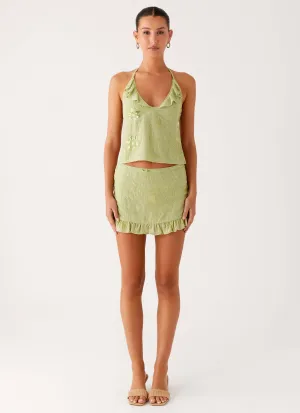 Savoir Beaded Mini Skirt - Mint Savoir Beaded Mini Skirt - Mint