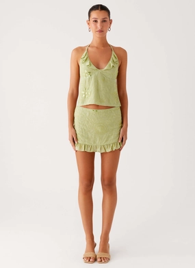 Savoir Beaded Halter Top - Mint Savoir Beaded Halter Top - Mint
