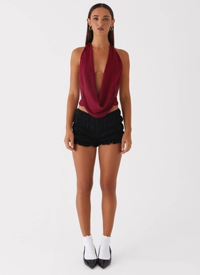 Sawyer Mesh Top - Maroon Sawyer Mesh Top - Maroon