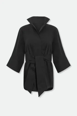 SCARLETT SHIRT IN ITALIAN POPLIN COTTON IN BLACK SCARLETT SHIRT IN ITALIAN POPLIN COTTON IN BLACK