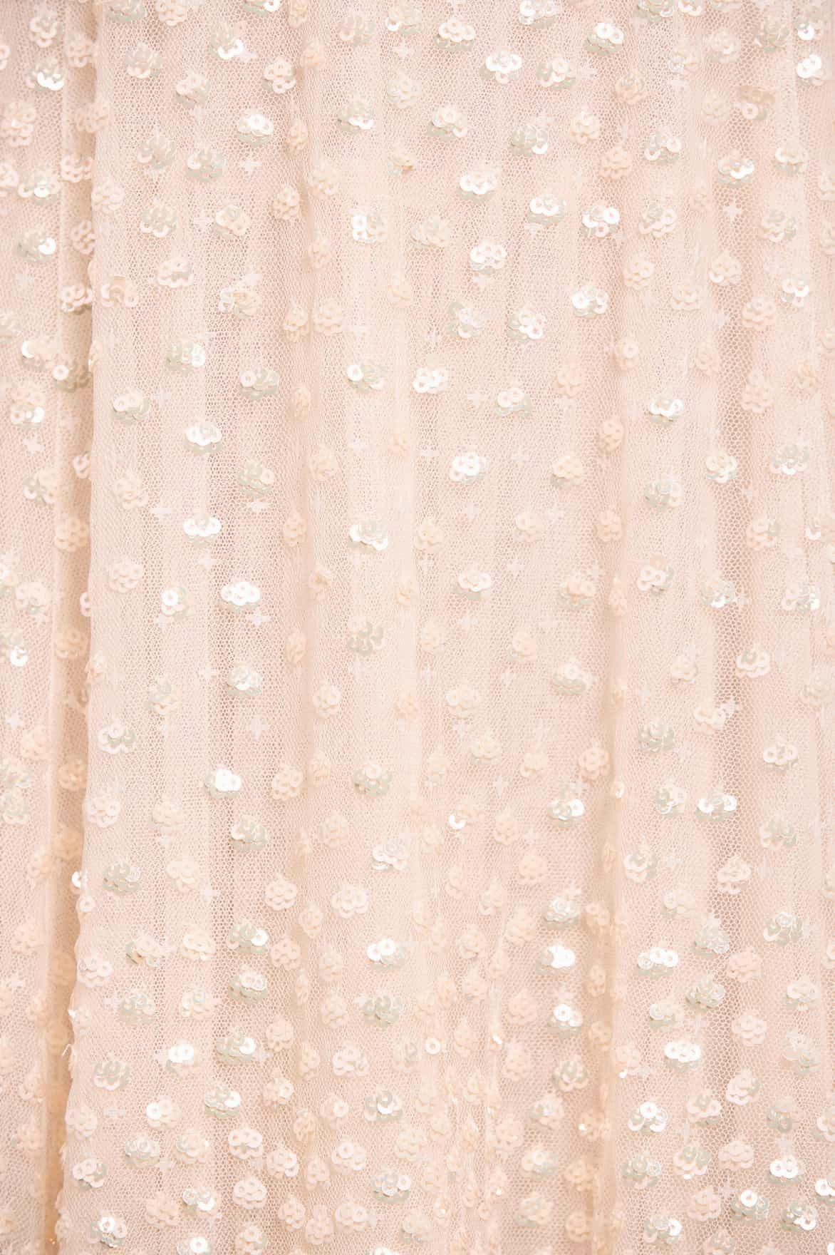 Scatter Dot Ruffle Ankle Gown