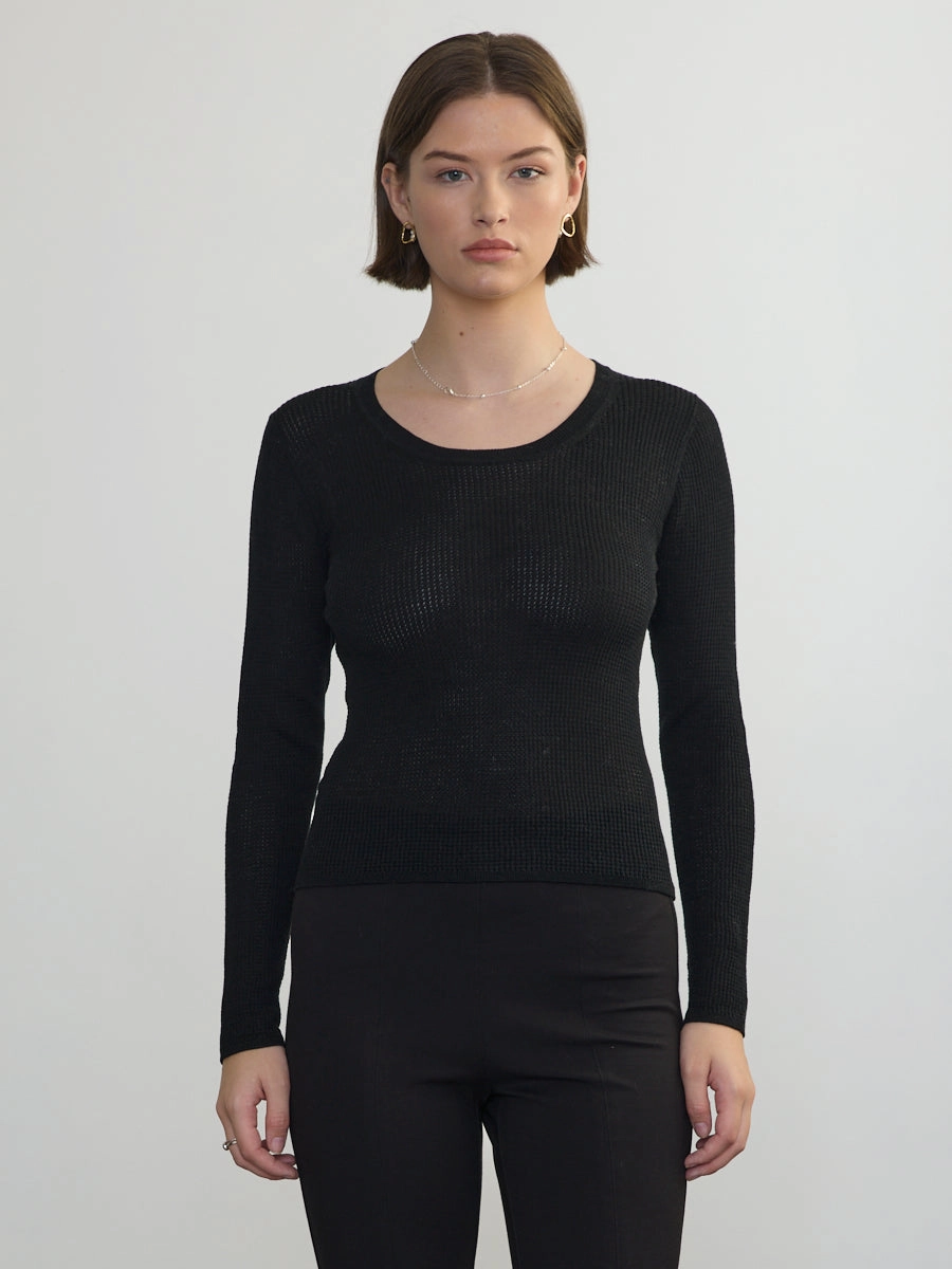 SCOOP NECK PULLOVER