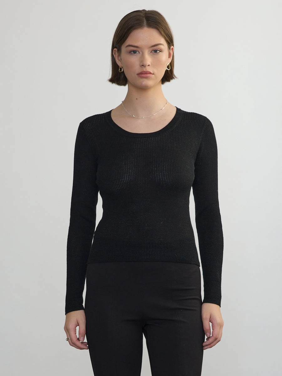 SCOOP NECK PULLOVER