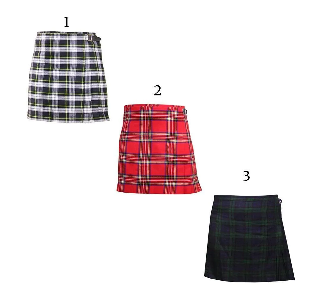 Scottish Highland Traditional Wear Ladies Skirt Tartans Girls Kilts Plated