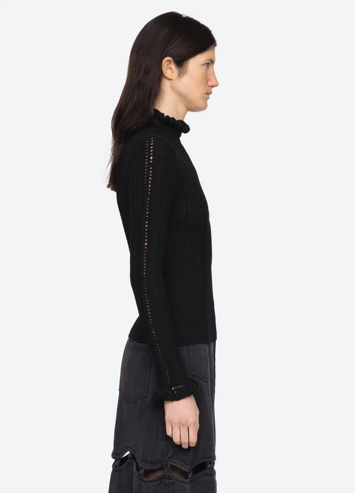 Sea NY Paco Riva Turtleneck Sweater Top