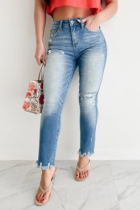 Selene High Rise Distressed Slim Special A Jeans (Medium) Selene High Rise Distressed Slim Special A Jeans (Medium)