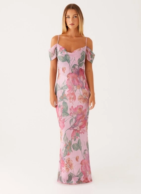 Seline Maxi Dress - Pink Floral Seline Maxi Dress - Pink Floral