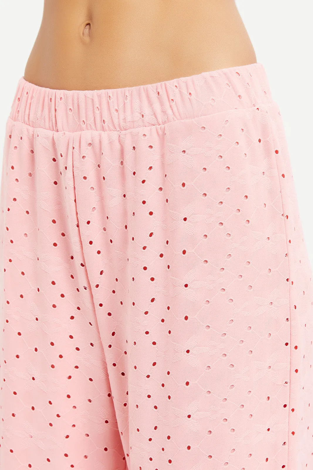 Senior Girls Pink Chiffly Pants