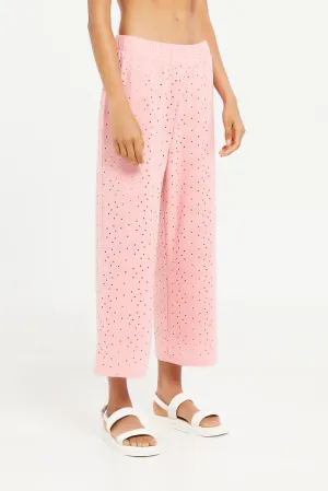 Senior Girls Pink Chiffly Pants