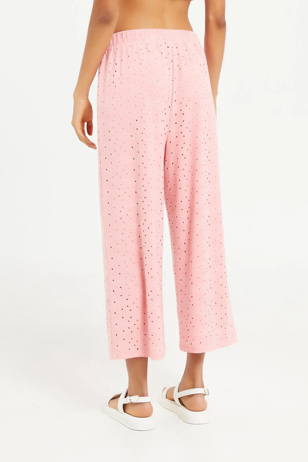 Senior Girls Pink Chiffly Pants